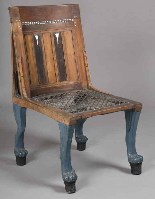 Chaise bleue égyptienne- Louvres